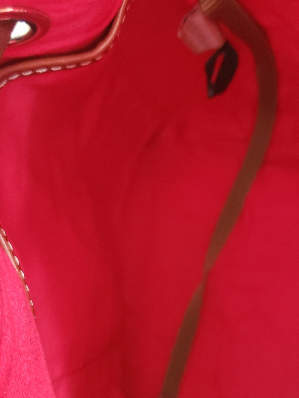 DOONEY AND BOURJE KENDALL Yellow Leather Drawstring Bucket Bag with Brown Trim - Picture 5 of 6